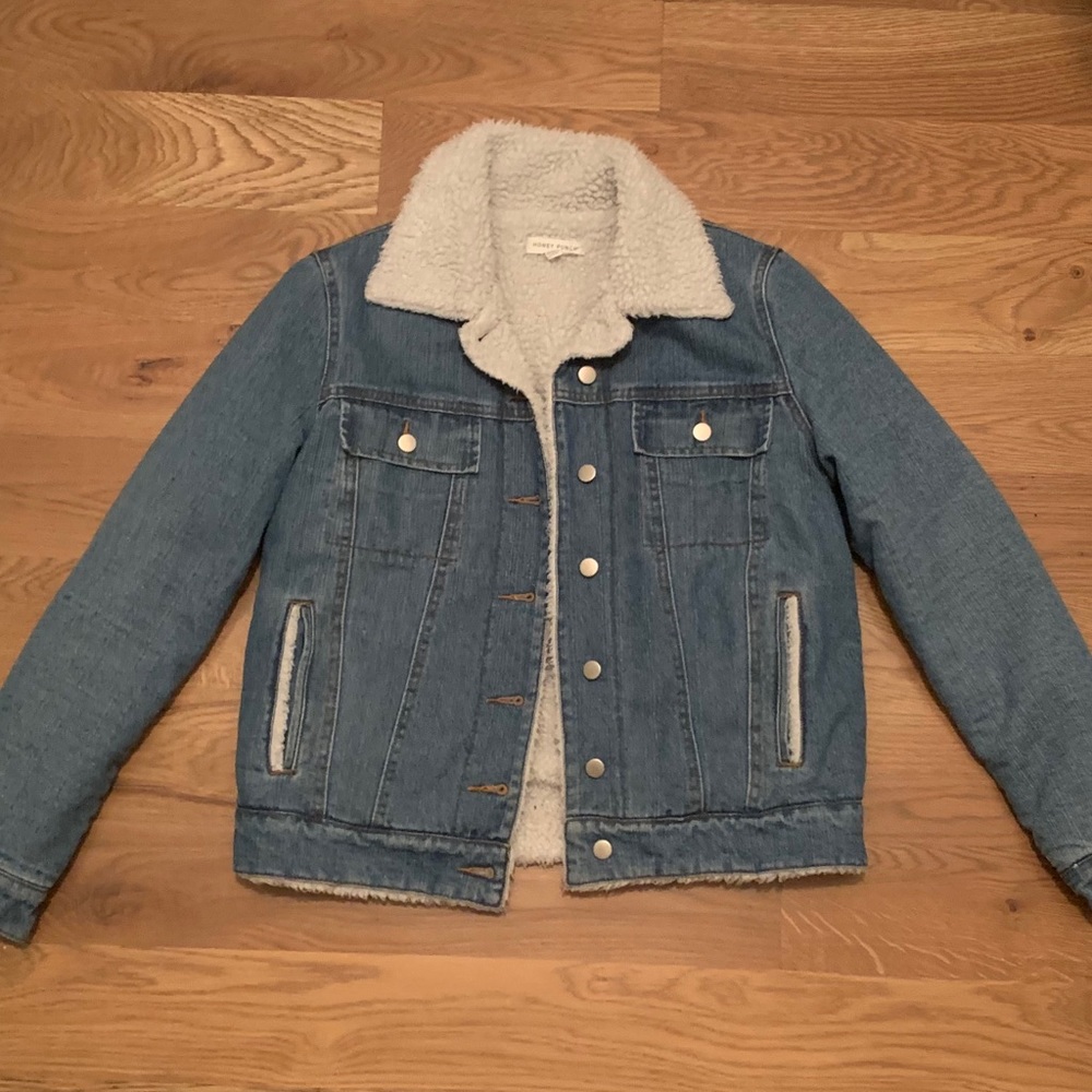 Sherpa lined denim jacket